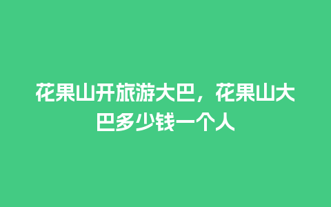 花果山开旅游大巴，花果山大巴多少钱一个人