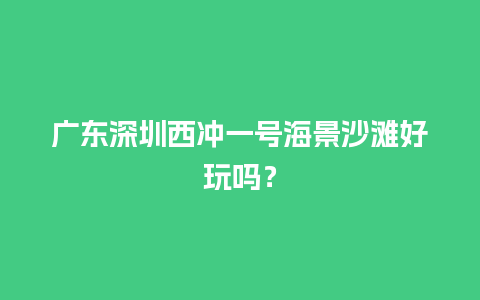 广东深圳西冲一号海景沙滩好玩吗？