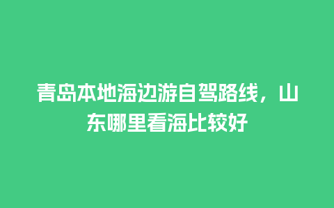 青岛本地海边游自驾路线，山东哪里看海比较好