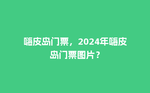 嗨皮岛门票，2024年嗨皮岛门票图片？