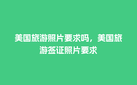 美国旅游照片要求吗，美国旅游签证照片要求