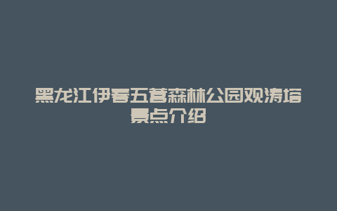 黑龙江伊春五营森林公园观涛塔景点介绍