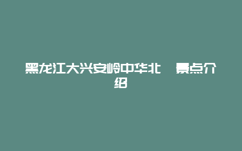 黑龙江大兴安岭中华北陲景点介绍