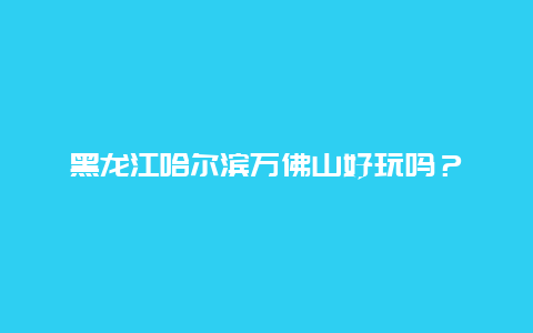 黑龙江哈尔滨万佛山好玩吗？