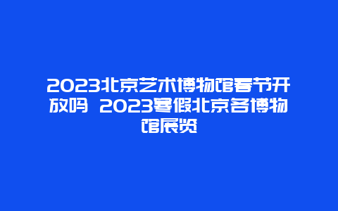 2024年北京艺术博物馆春节开放吗 2024年寒假北京各博物馆展览