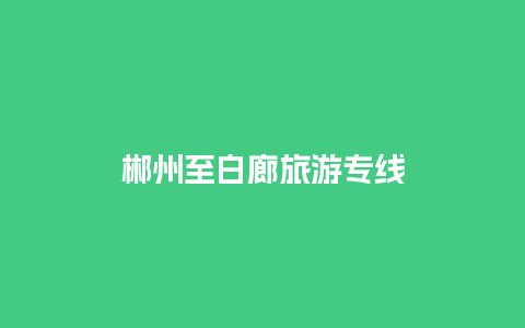 郴州至白廊旅游专线