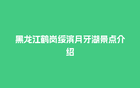 黑龙江鹤岗绥滨月牙湖景点介绍