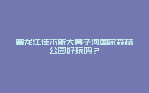 黑龙江佳木斯大亮子河国家森林公园好玩吗？