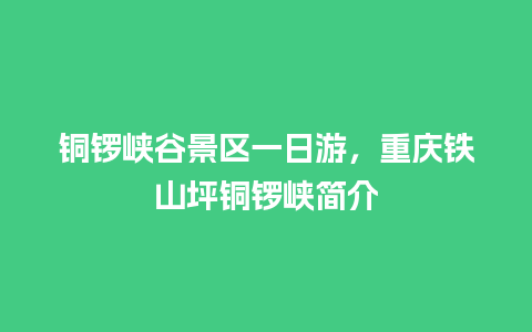 铜锣峡谷景区一日游，重庆铁山坪铜锣峡简介