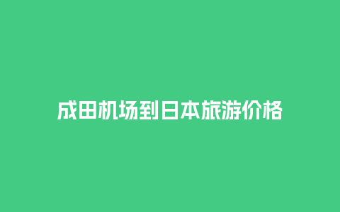 成田机场到日本旅游价格