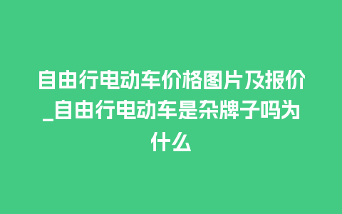 自由行电动车价格图片及报价_自由行电动车是杂牌子吗为什么