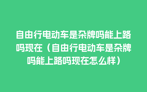 自由行电动车是杂牌吗能上路吗现在（自由行电动车是杂牌吗能上路吗现在怎么样）