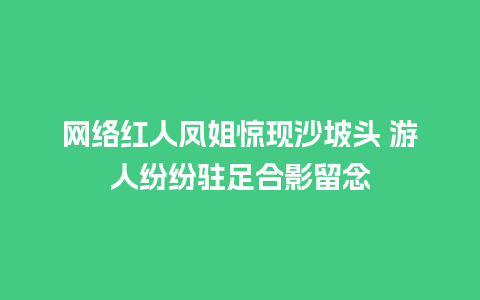 网络红人凤姐惊现沙坡头 游人纷纷驻足合影留念