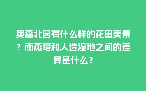 奥森北园有什么样的花田美景？雨燕塔和人造湿地之间的差异是什么？