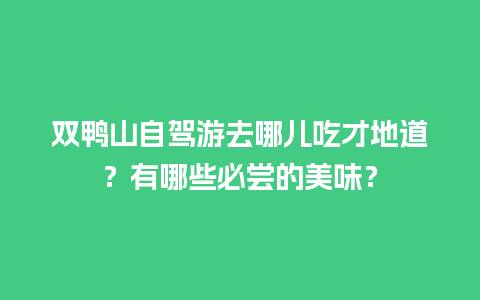 双鸭山自驾游去哪儿吃才地道？有哪些必尝的美味？