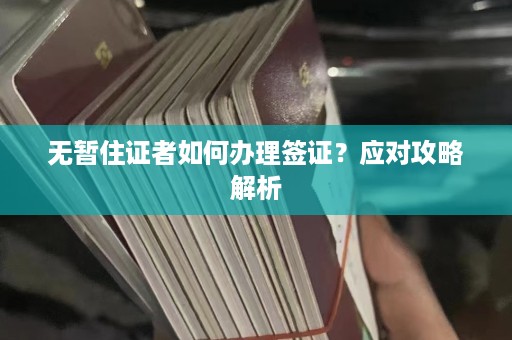 无暂住证者如何办理签证？应对攻略解析