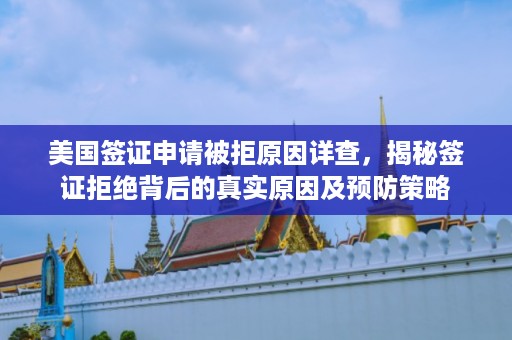 美国签证申请被拒原因详查，揭秘签证拒绝背后的真实原因及预防策略