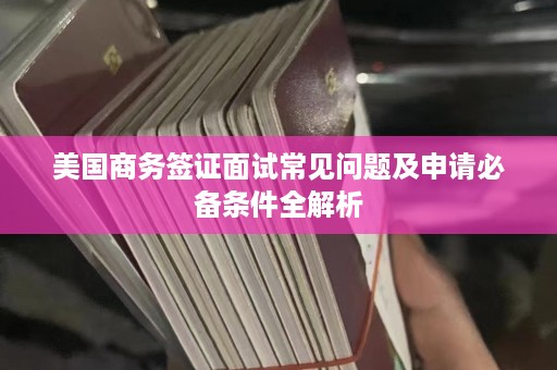 美国商务签证面试常见问题及申请必备条件全解析