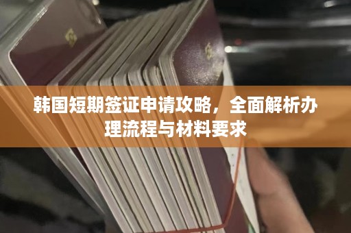 韩国短期签证申请攻略，全面解析办理流程与材料要求